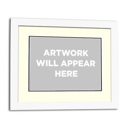 White Framed Print 16x12